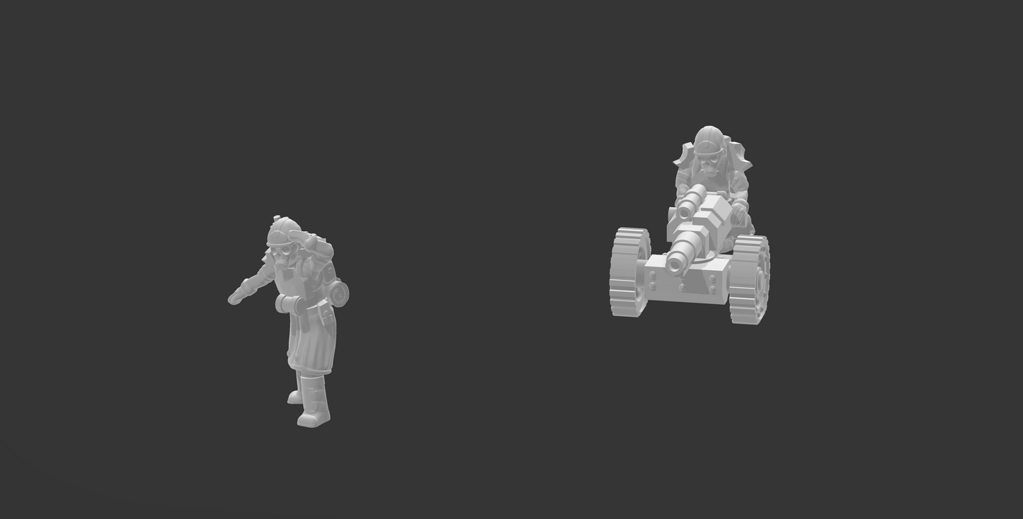 Legion of Cendre Heavy Weapons team - 6mm/8mm - Bishok