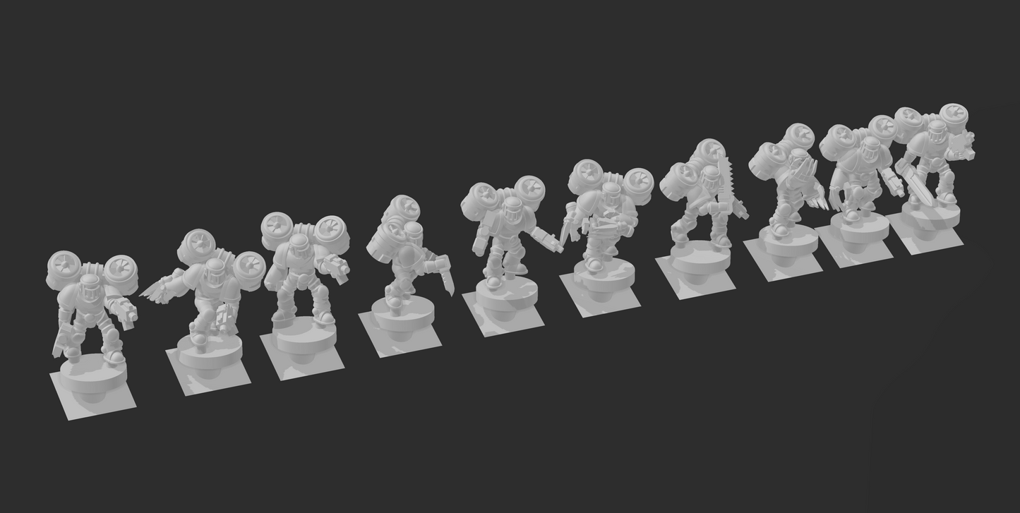Mk2 Crusaders Ground assault (jetpacks) - 6mm/8mm