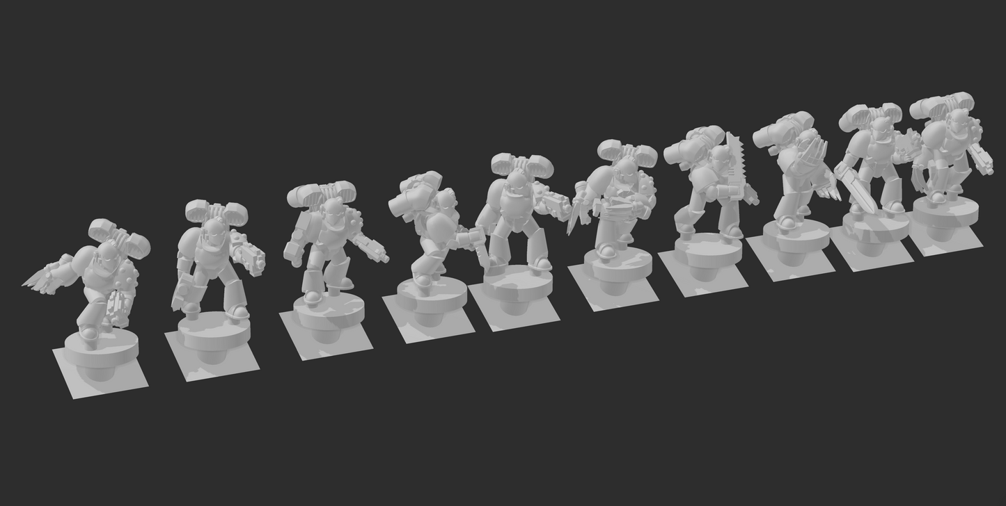 Mk6 Crusaders Ground Assault (Jetpacks) - 6/8-10-15mm