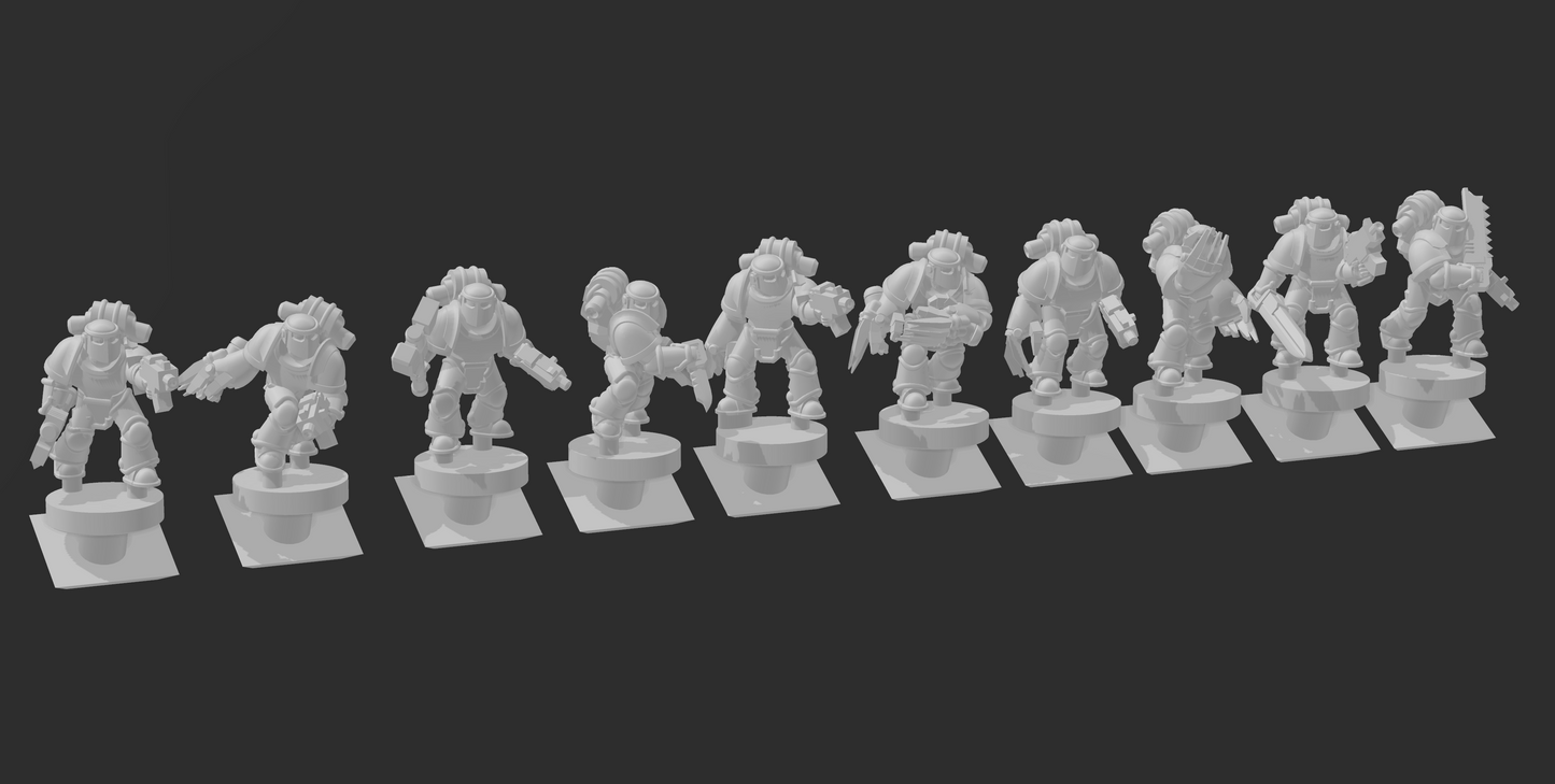 Mk3 Crusaders Ground assault (no jetpacks) - 6/8-10-15mm