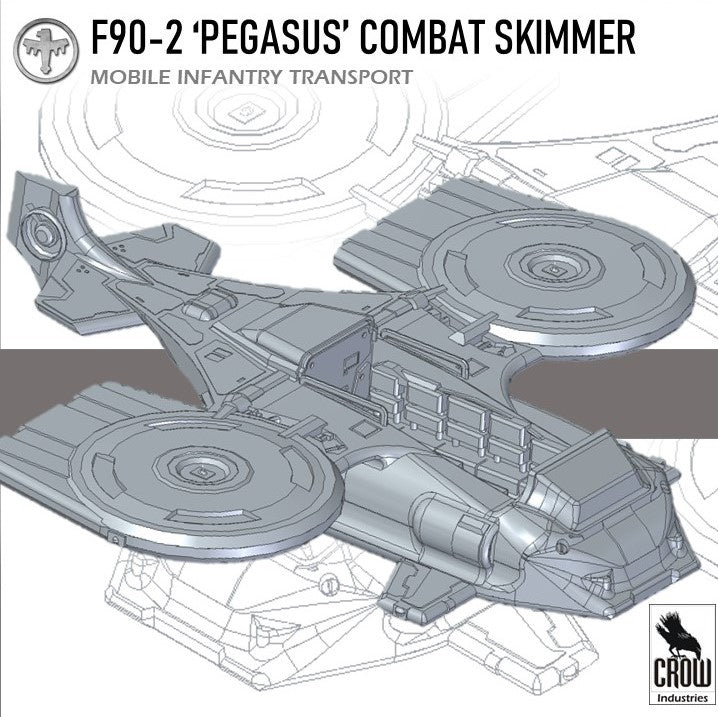 Starship Troopers F90-2 Combat Skimmer - 6mm/8mm Epic - Crow Industries