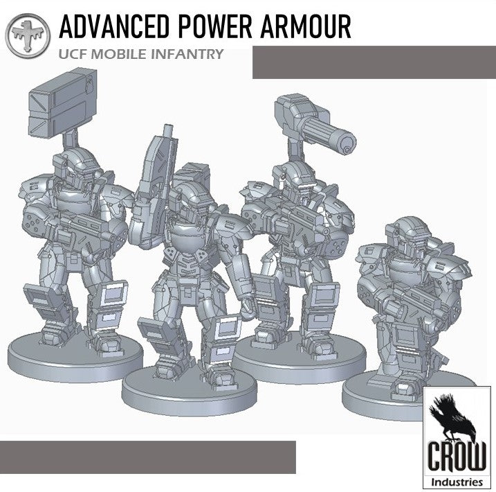 Starship Troopers Advanced Power Armoured Mobile Infantry - 6mm/8mm Epic - Crow Industries