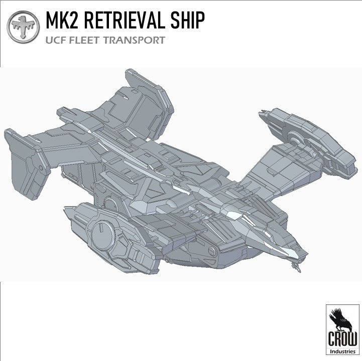 Starship Troopers MK2 Retrieval Boat / ship - 6mm/8mm Epic - Crow Industries
