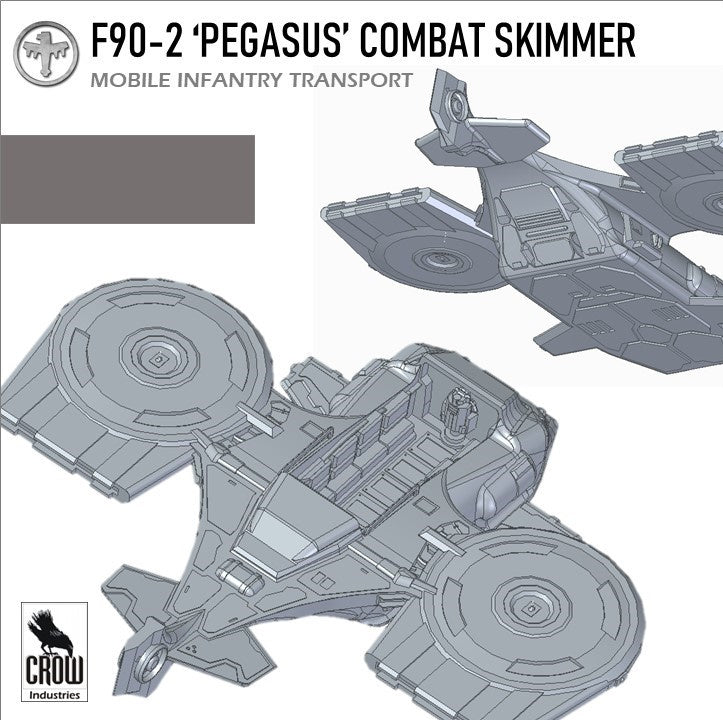 Starship Troopers F90-2 Combat Skimmer - 6mm/8mm Epic - Crow Industries