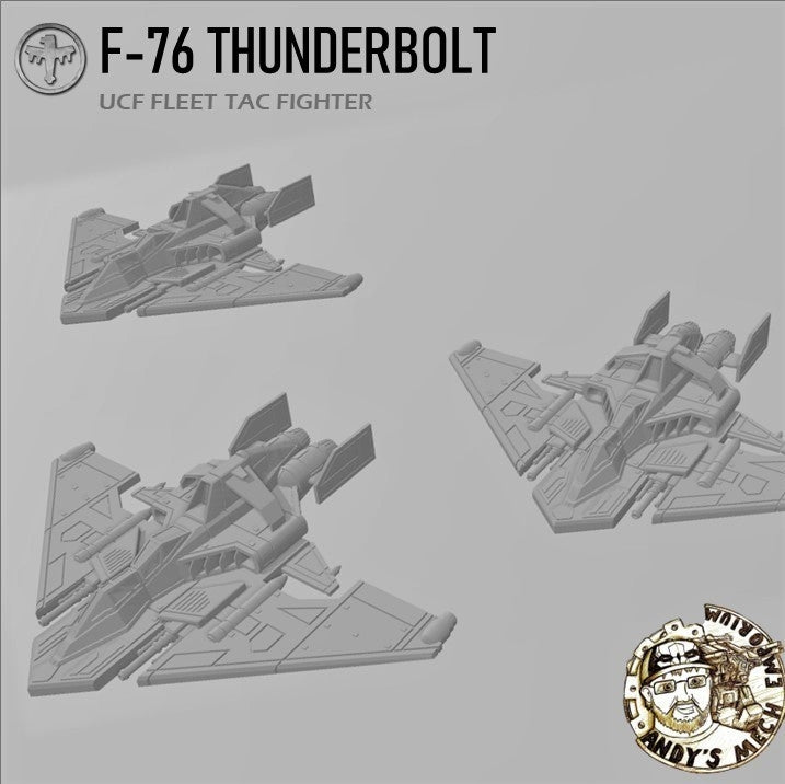 Starship Troopers F-76 Thunderbolt bomber - 6mm/8mm Epic - Crow Industries