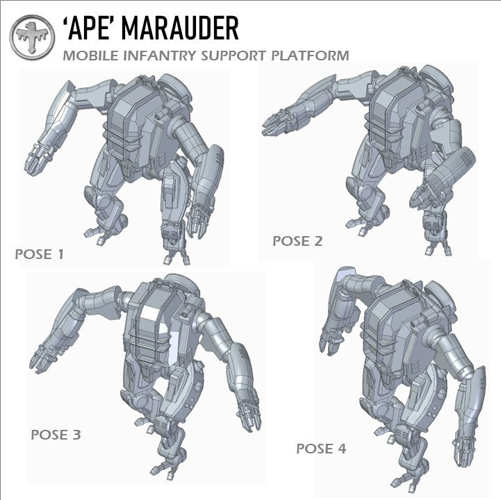 Starship Troopers APE Marauders - 6mm/8mm Epic - Crow Industries