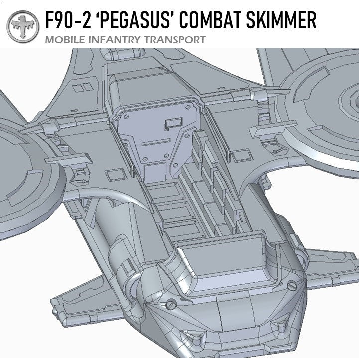 Starship Troopers F90-2 Combat Skimmer - 6mm/8mm Epic - Crow Industries
