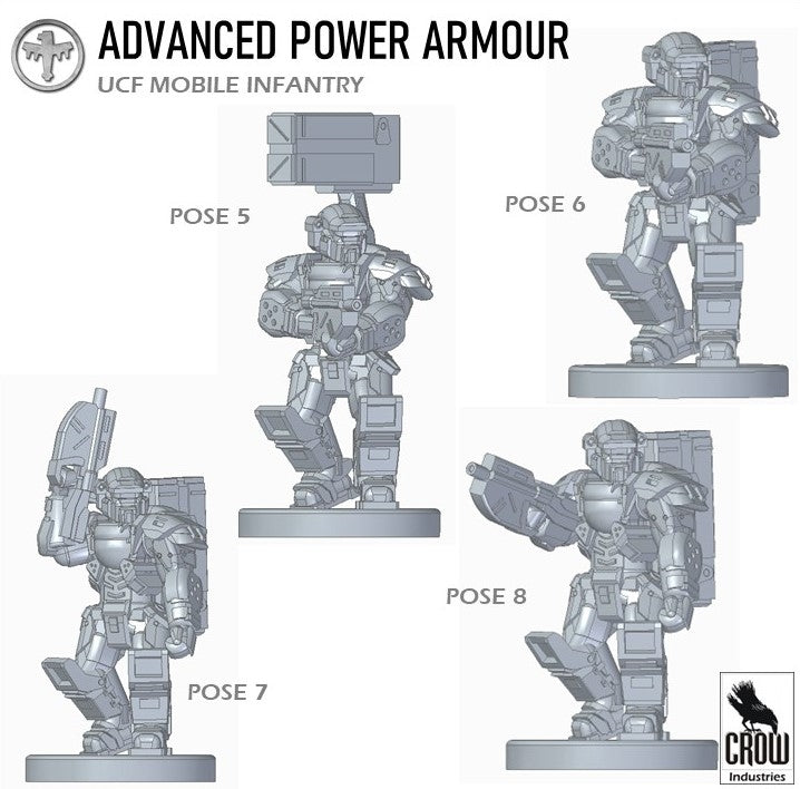 Starship Troopers Advanced Power Armoured Mobile Infantry - 6mm/8mm Epic - Crow Industries