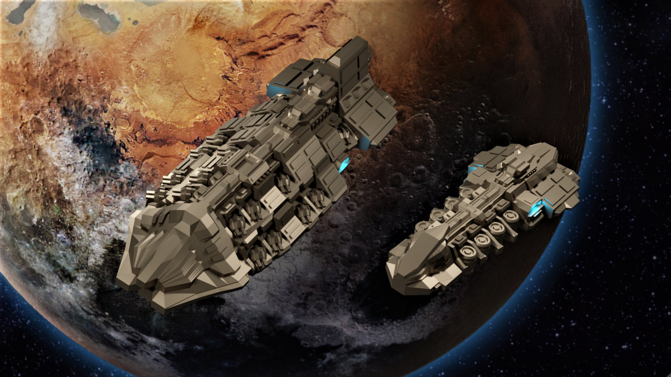 Imperial Hemina Flagships and Expansions - Grand Fleet Admiral Tabletop - 1/5000 Scale