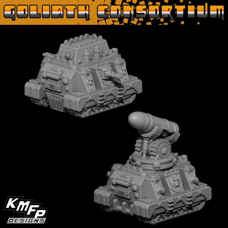 Goliath Consortium Battle Locomotive Cars - 6mm/8mm