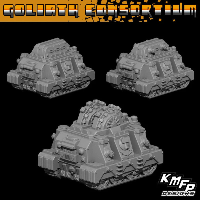 Goliath Consortium Battle Locomotive Cars - 6mm/8mm