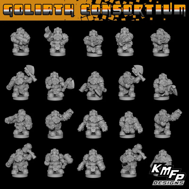 Goliath Consortium Veteran Combat Infantry - 6mm/8mm