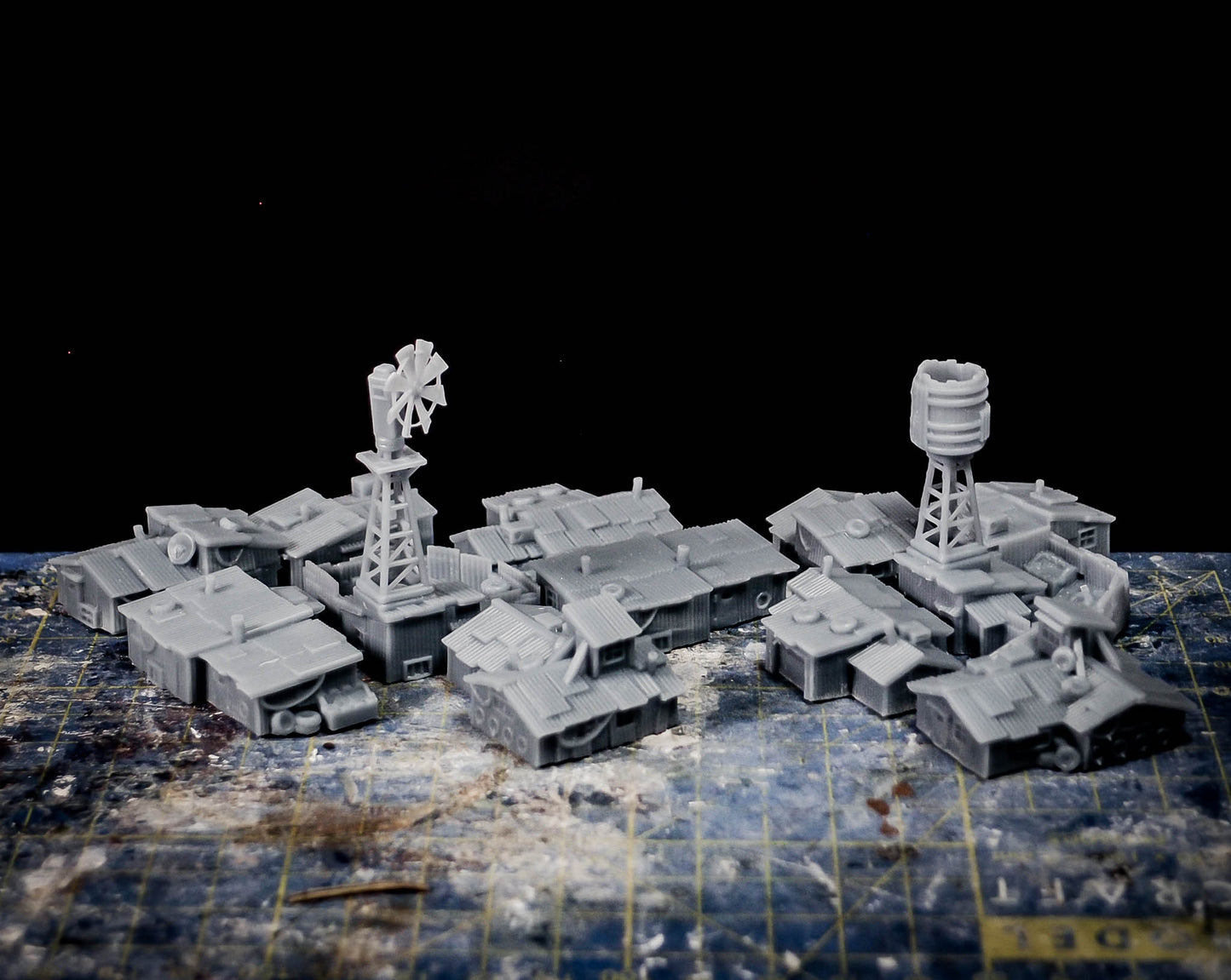 Shanty Town 1 - Miniature Terrain Set (6 Buildings)