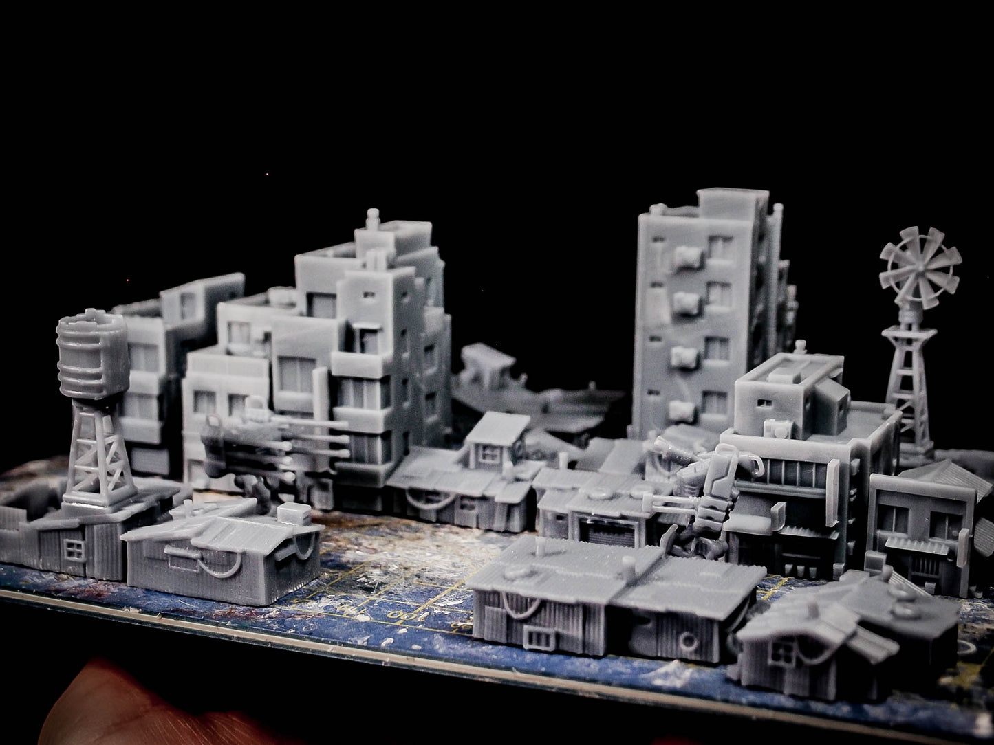 Shanty Town 1 - Miniature Terrain Set (6 Buildings)