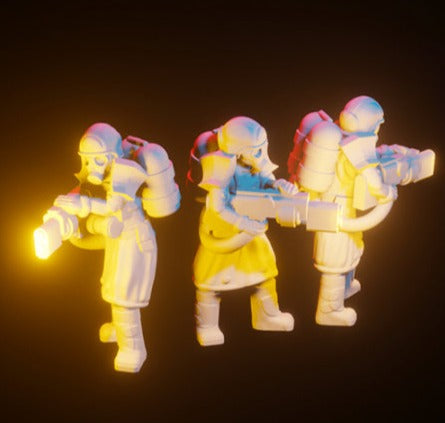Legion of Cendre flamethrowers - 6mm/8mm - Bishok
