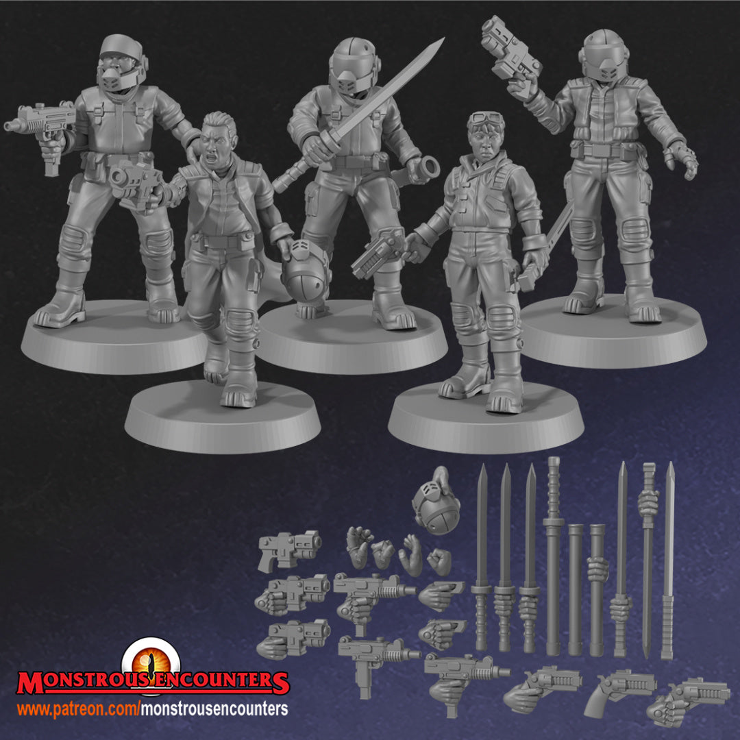 Cyberpunk Aka Biker Gang - 28/32mm miniatures by Monstrous Encounters