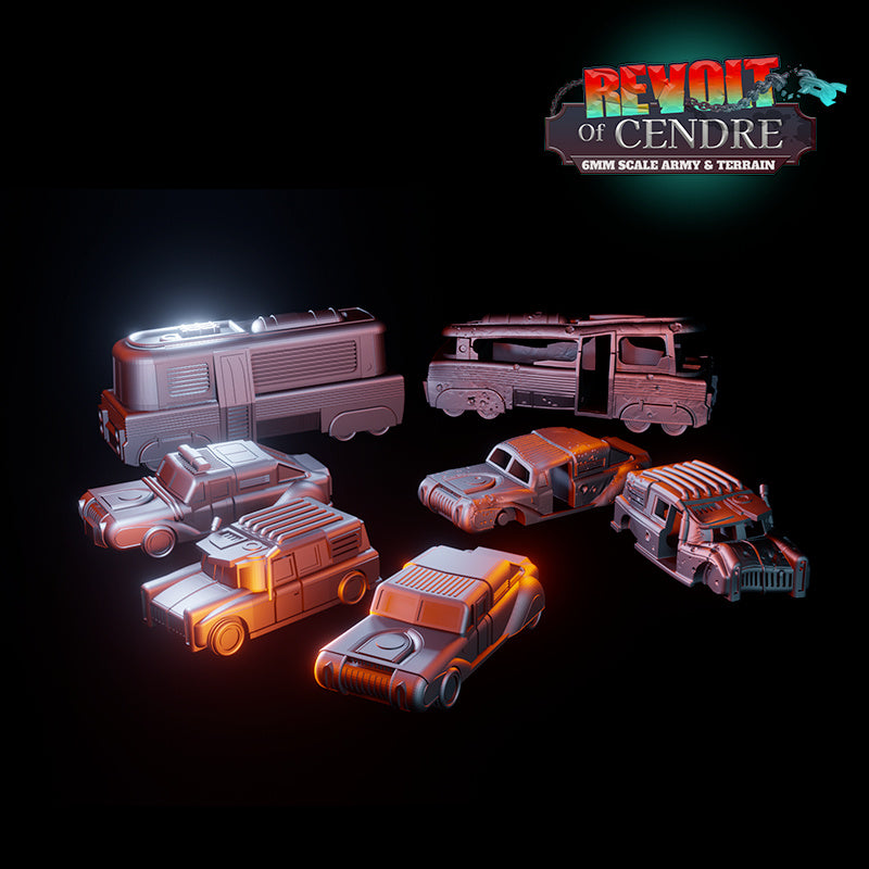 Revolt of Cendre Civil Car Pack - 6mm/8mm - Bishok