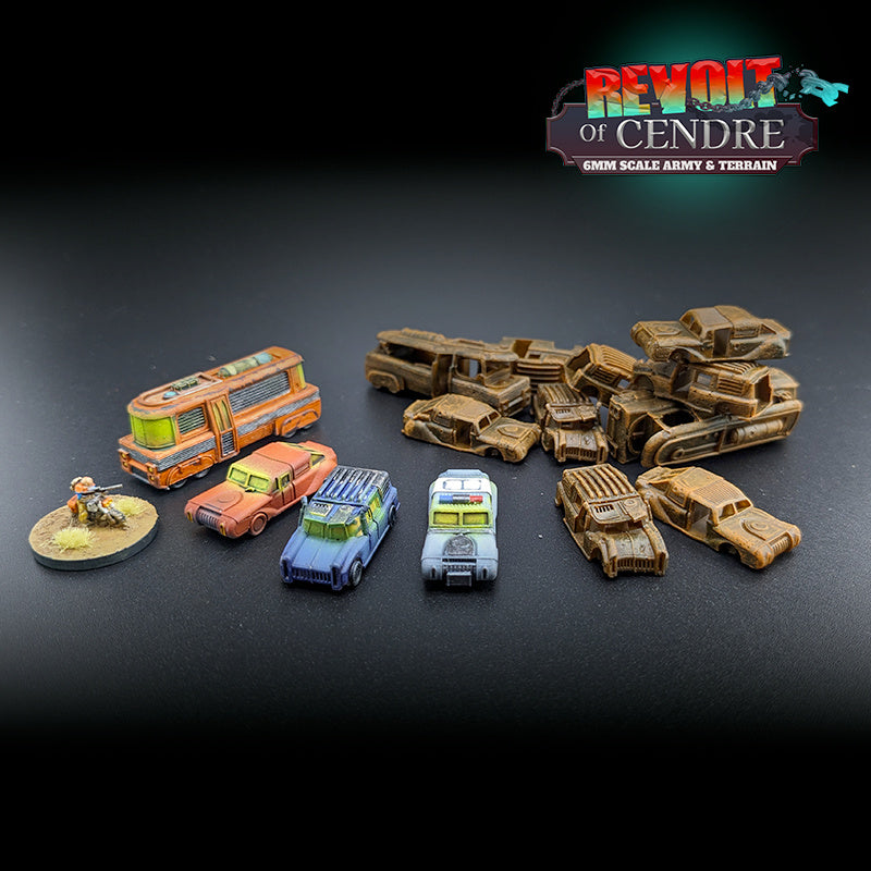 Revolt of Cendre Civil Car Pack - 6mm/8mm - Bishok