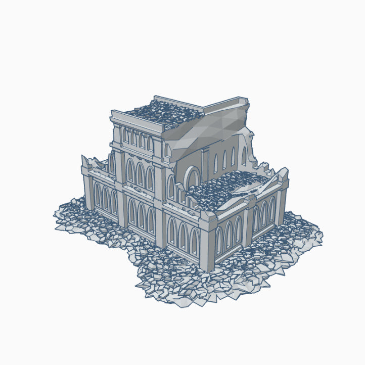 Gothic Ruined Building 22 - Wargame Forge