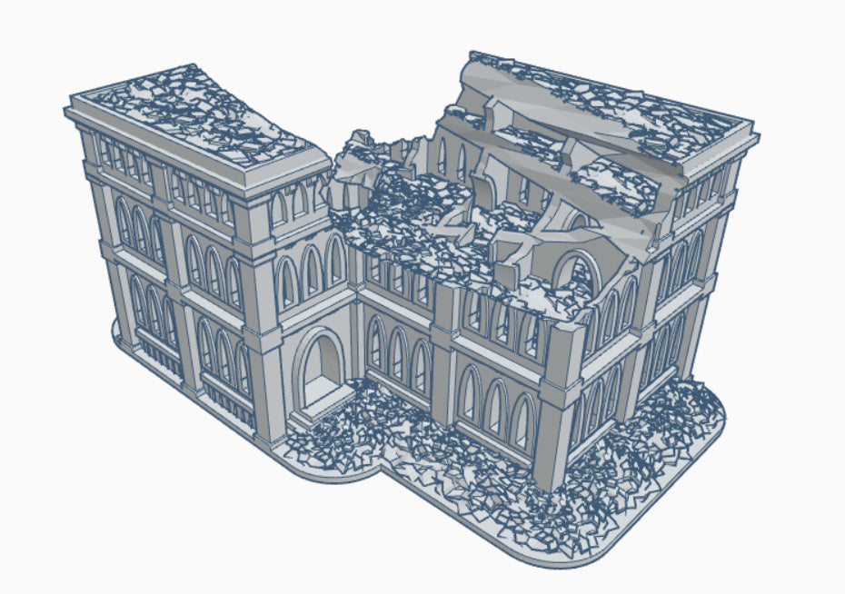 Gothic Ruined Building 93 GR093 - Destroyed Grimdark