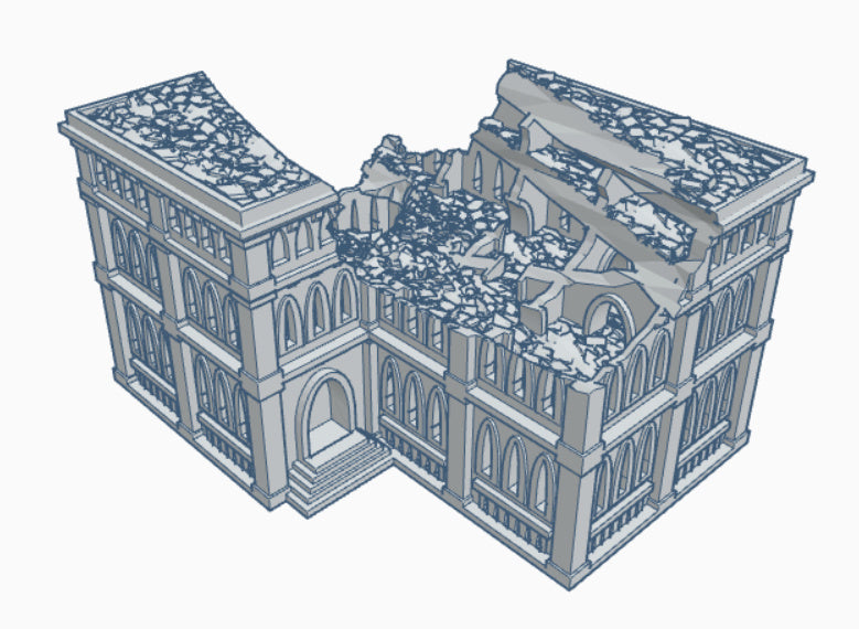 Gothic Ruined Building 93 GR093 - Destroyed Grimdark