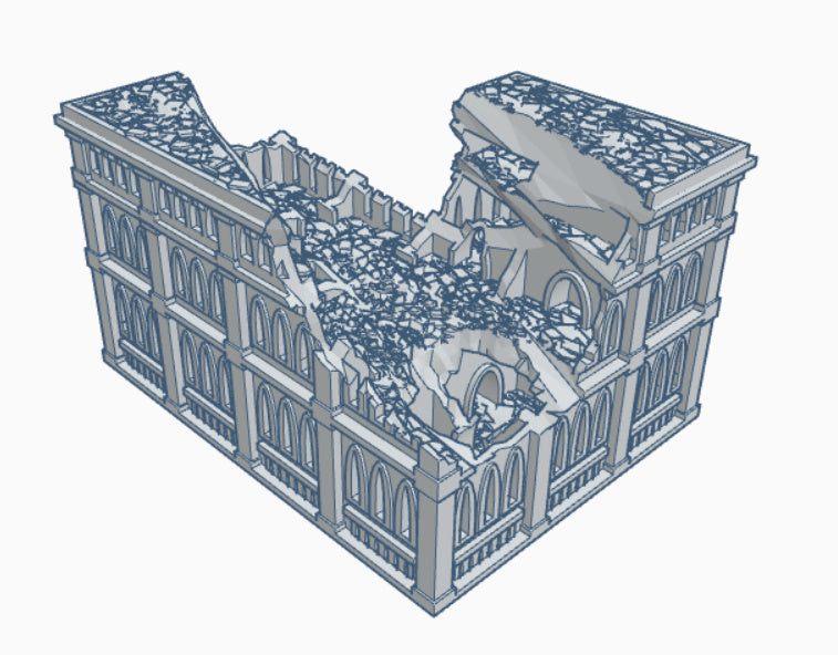Gothic Ruined Building 93 GR093 - Destroyed Grimdark