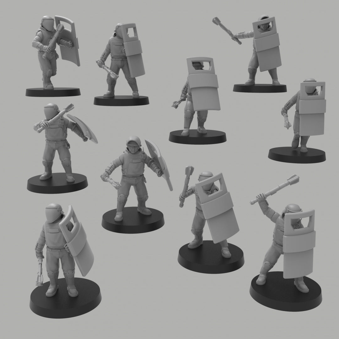 Security Officer w/ Mauls - ThatEvilOne - 28mm/32mm