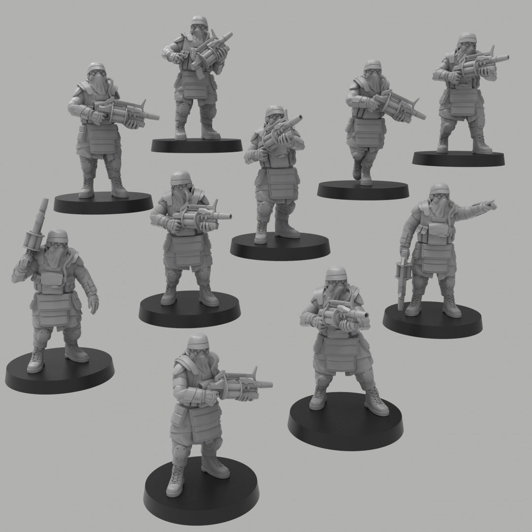 Grenadiers w/ Grenade Launchers - ThatEvilOne - 28mm/32mm