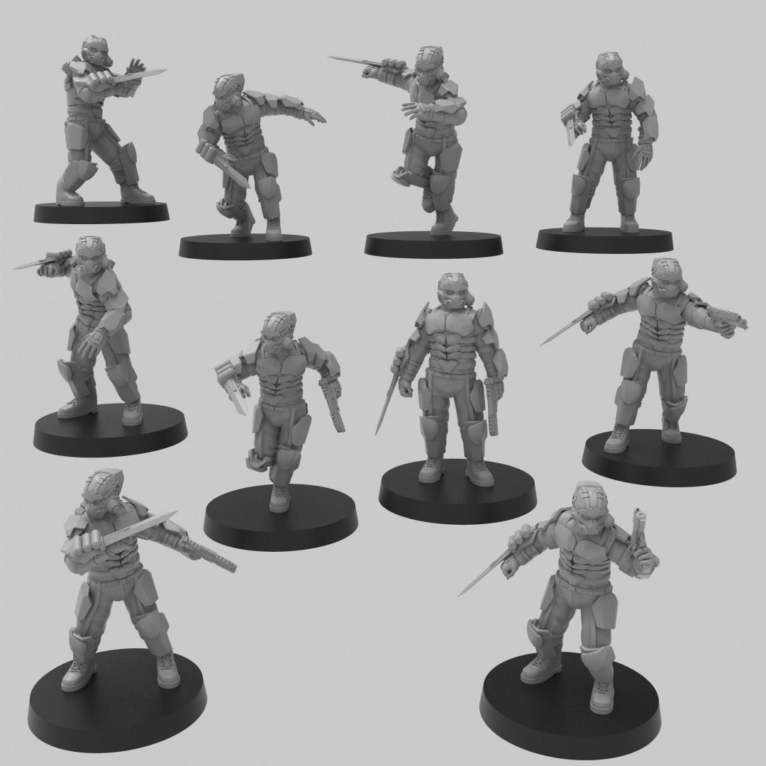 Heckghosts Advanced Shocktroops w/ Wrist Blades - ThatEvilOne - 28mm/32mm