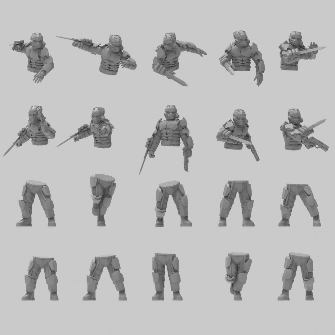 Heckghosts Advanced Shocktroops w/ Wrist Blades - ThatEvilOne - 28mm/32mm