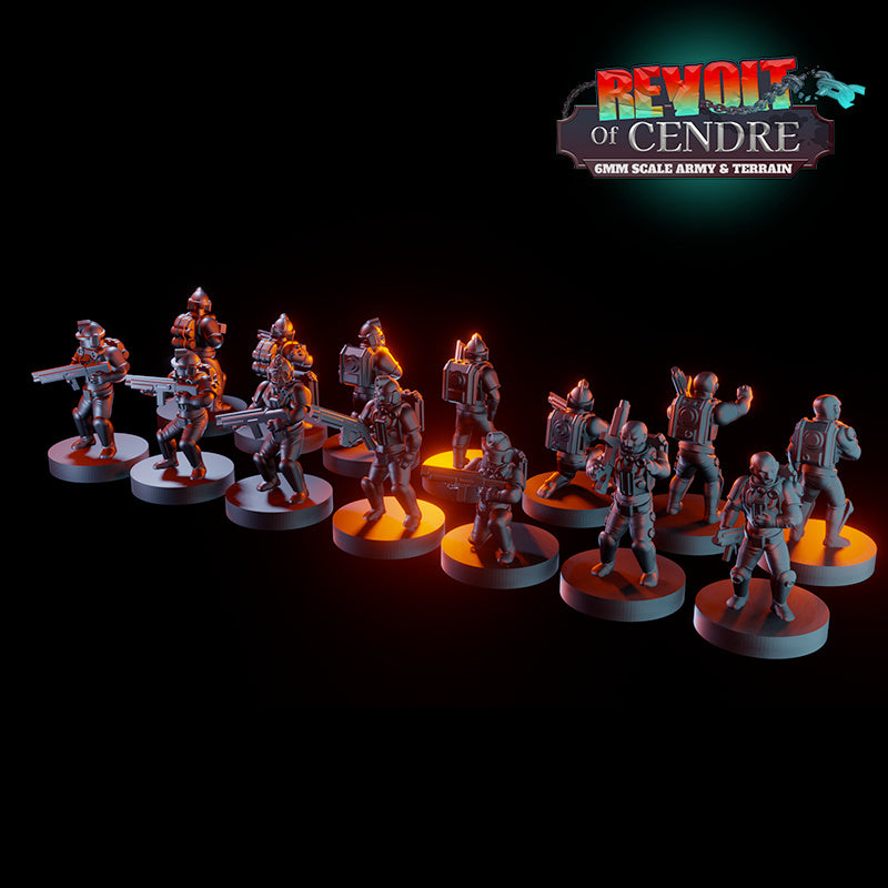 Revolt of Cendre Working Class Warriors - 6mm/8mm - Bishok