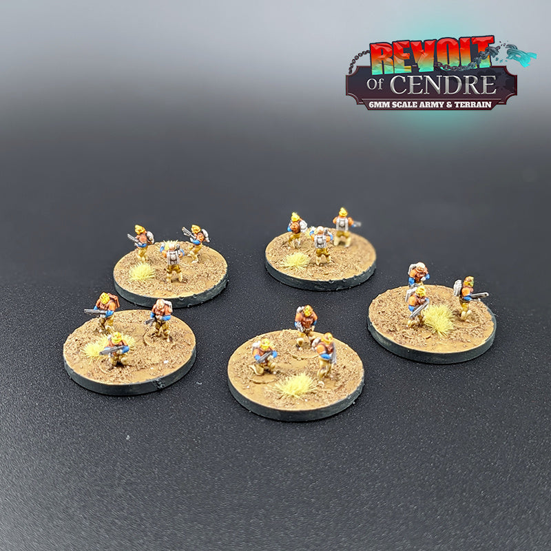 Revolt of Cendre Working Class Warriors - 6mm/8mm - Bishok