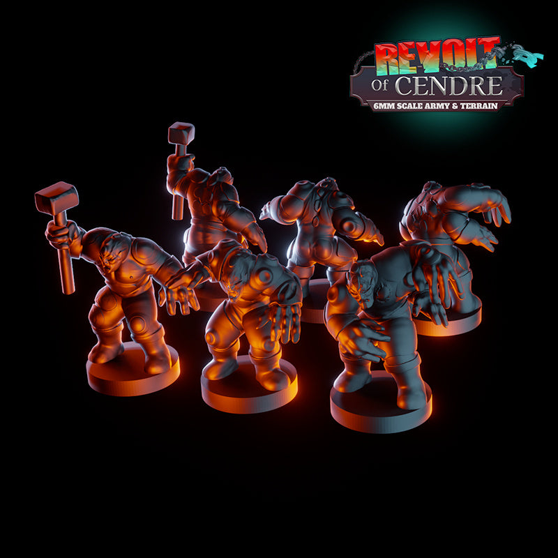 Revolt of Cendre Worker Mutants - 6mm/8mm - Bishok