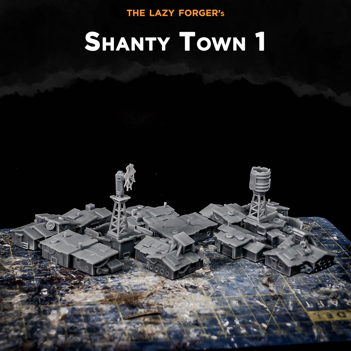 Shanty Town 1 - Miniature Terrain Set (6 Buildings)