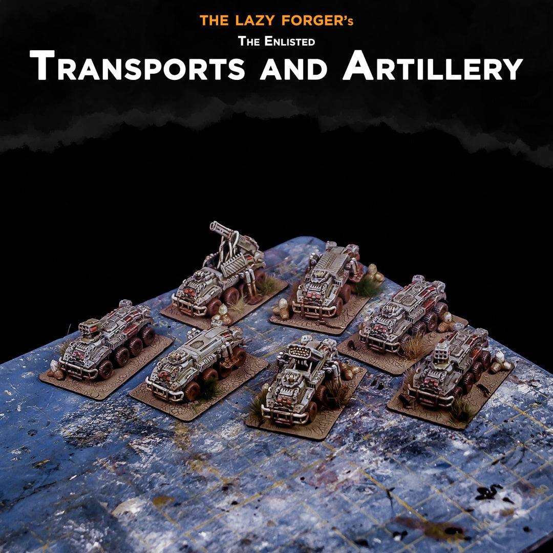 Transports and Artillery miniatures for Full Spectrum Dominance
