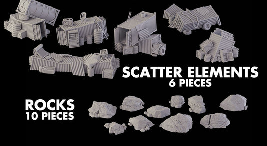 Wasteland scatter  - Miniature Terrain Set