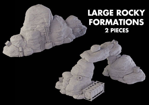 Large rock ruins - Miniature Terrain Set – AfterDark Prints