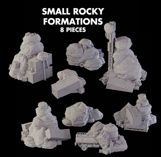 Small rock rock ruins  - Miniature Terrain Set