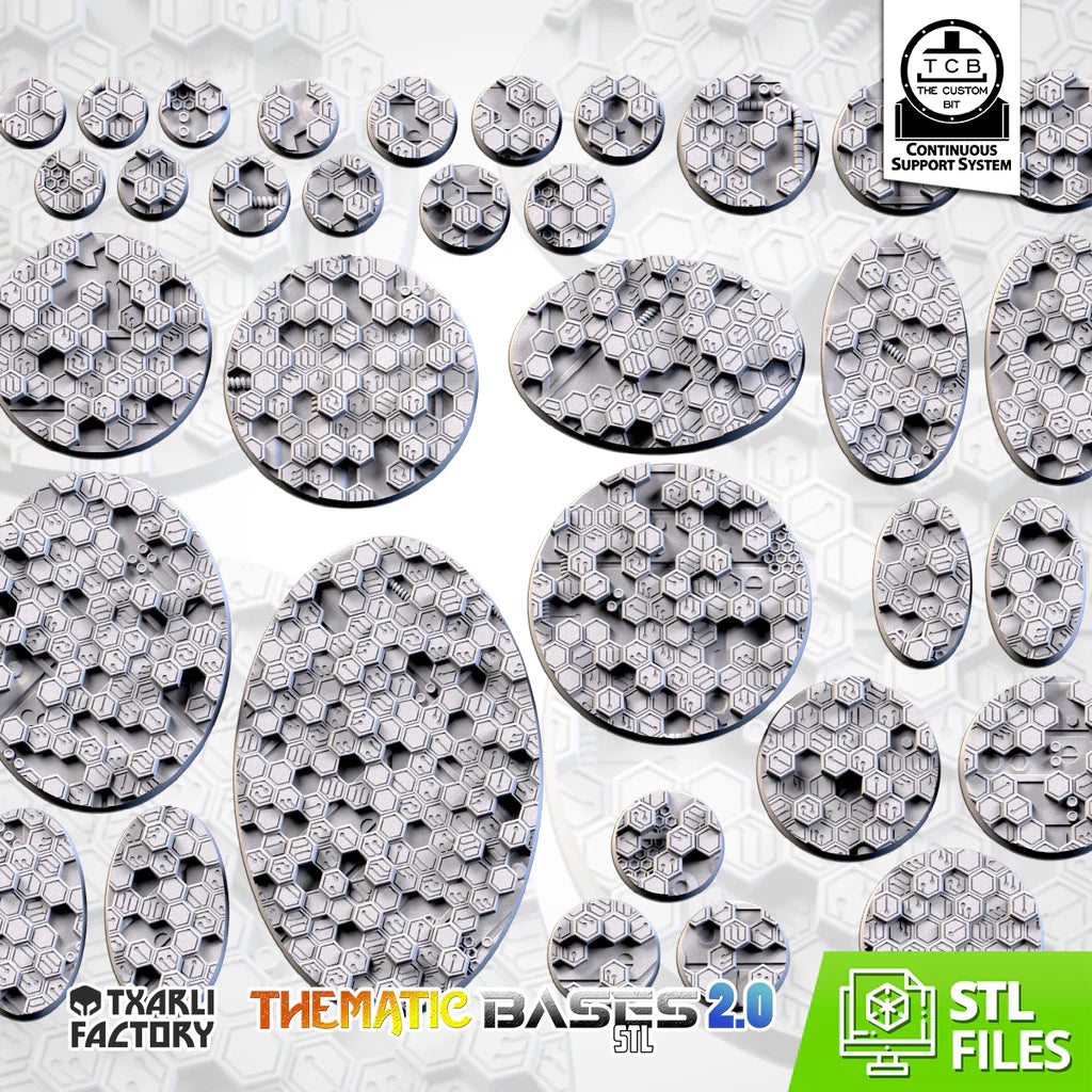 CYBERHEX BASES (ROUND) - Thematic bases - Txarli Factory