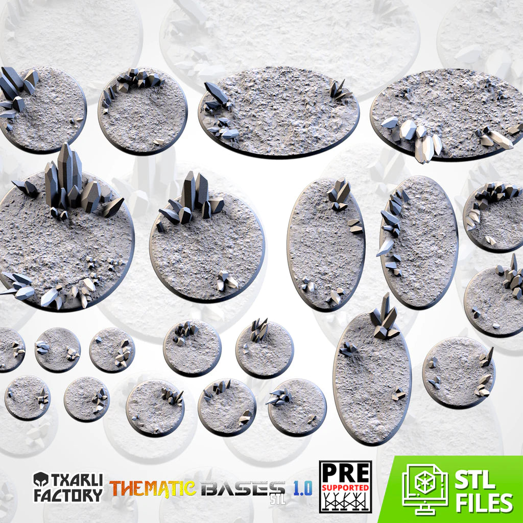 GLASS XENOS BASES (ROUND) - Thematic bases - Txarli Factory