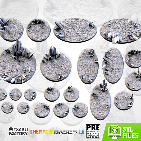 GLASS XENOS BASES (ROUND) - Thematic bases - Txarli Factory