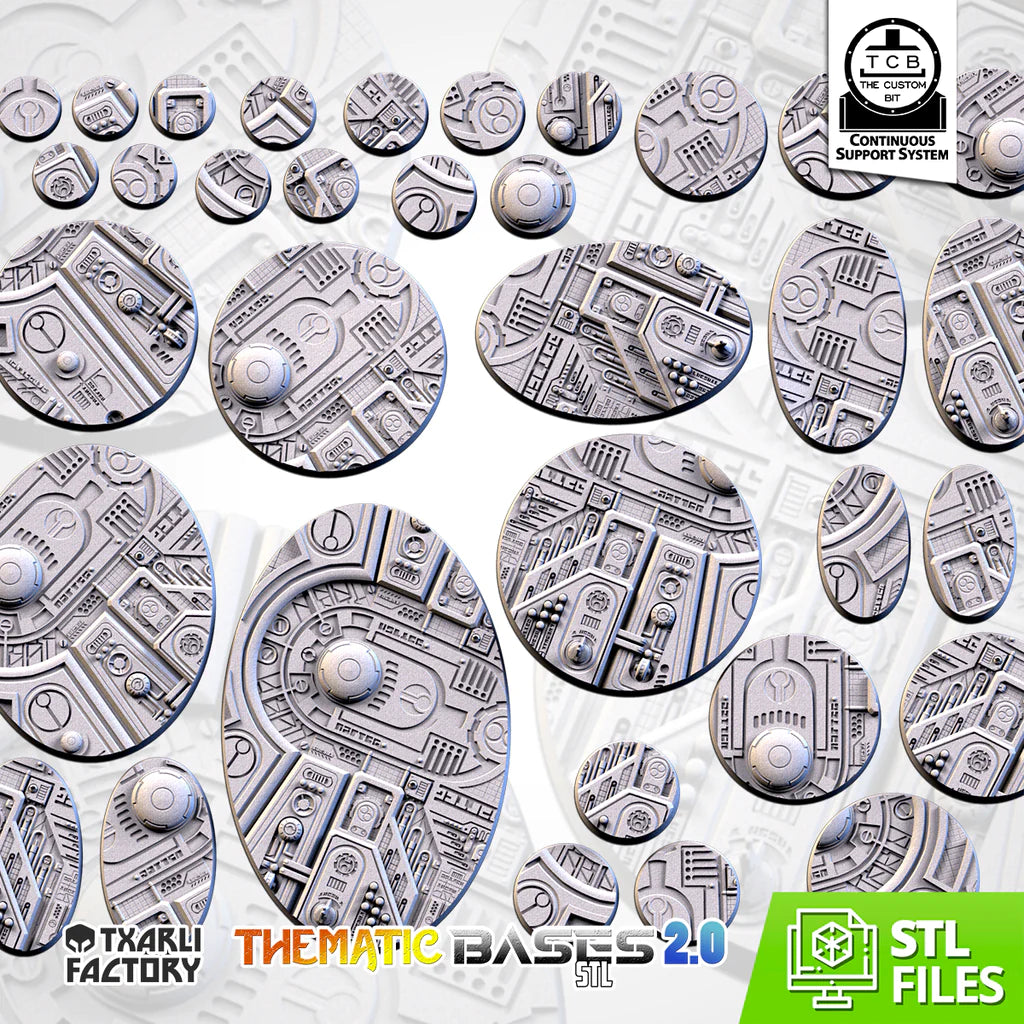 XENO CITY BASES (ROUND) - Thematic bases - Txarli Factory