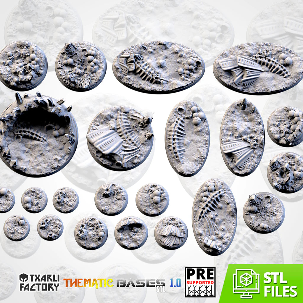 ALIEN BASES (ROUND) - Thematic bases - Txarli Factory