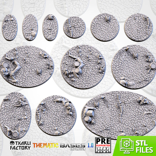 CRACKED DESERT BASES (ROUND) EXPANSION - Thematic bases - Txarli Factory