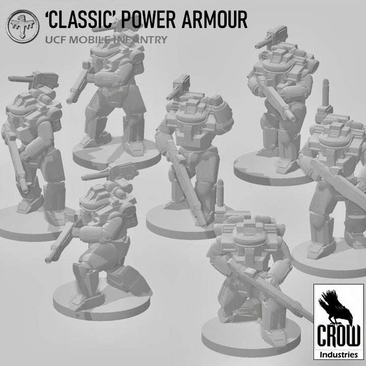 Starship Troopers, Classic Powersuits - 6mm/8mm Epic - Crow Industries