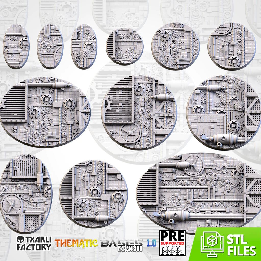 STEAM PUNK BASES (ROUND) EXPANSION - Thematic bases - Txarli Factory