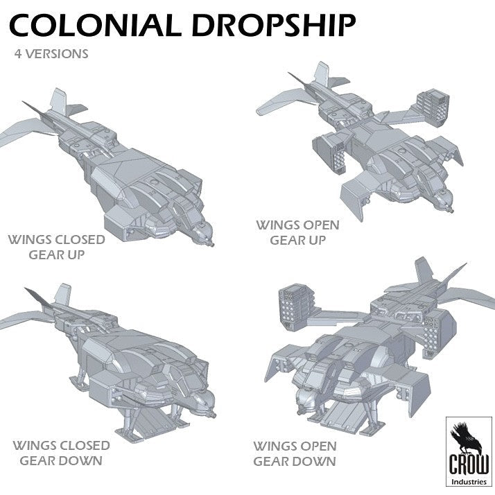 Starship Troopers Colonial Dropship - 6mm/8mm Epic - Crow Industries
