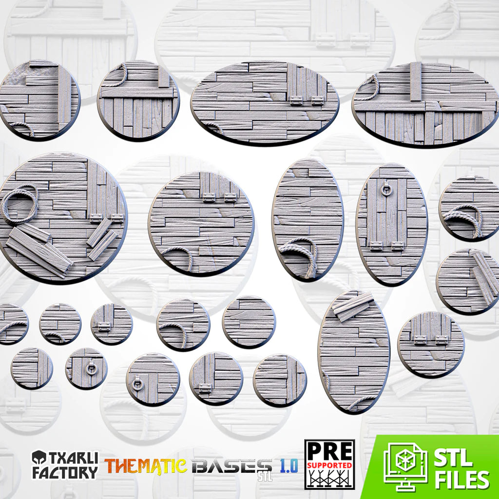 WOODEN BASES (ROUND) - Thematic bases - Txarli Factory