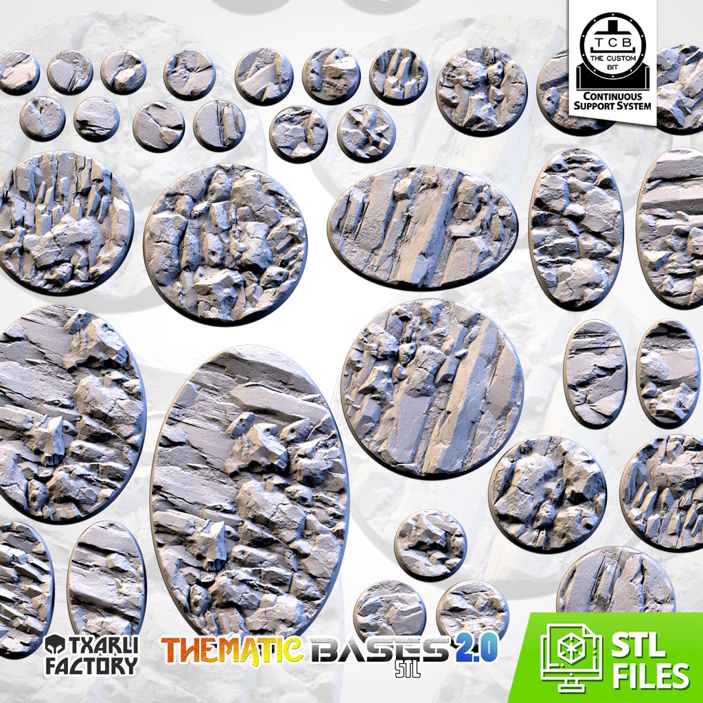 STONY BASES (ROUND) - Thematic bases - Txarli Factory