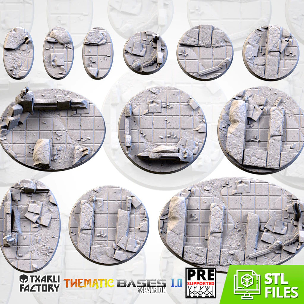 CITY RUINS BASES (ROUND) EXPANSION - Thematic bases - Txarli Factory